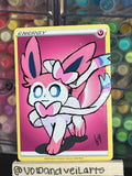 Sylveon Custom Hand-Painted Pokémon Energy Card Art