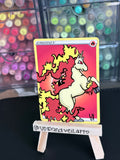 Rapidash Custom Hand-Painted Pokémon Energy Card Art