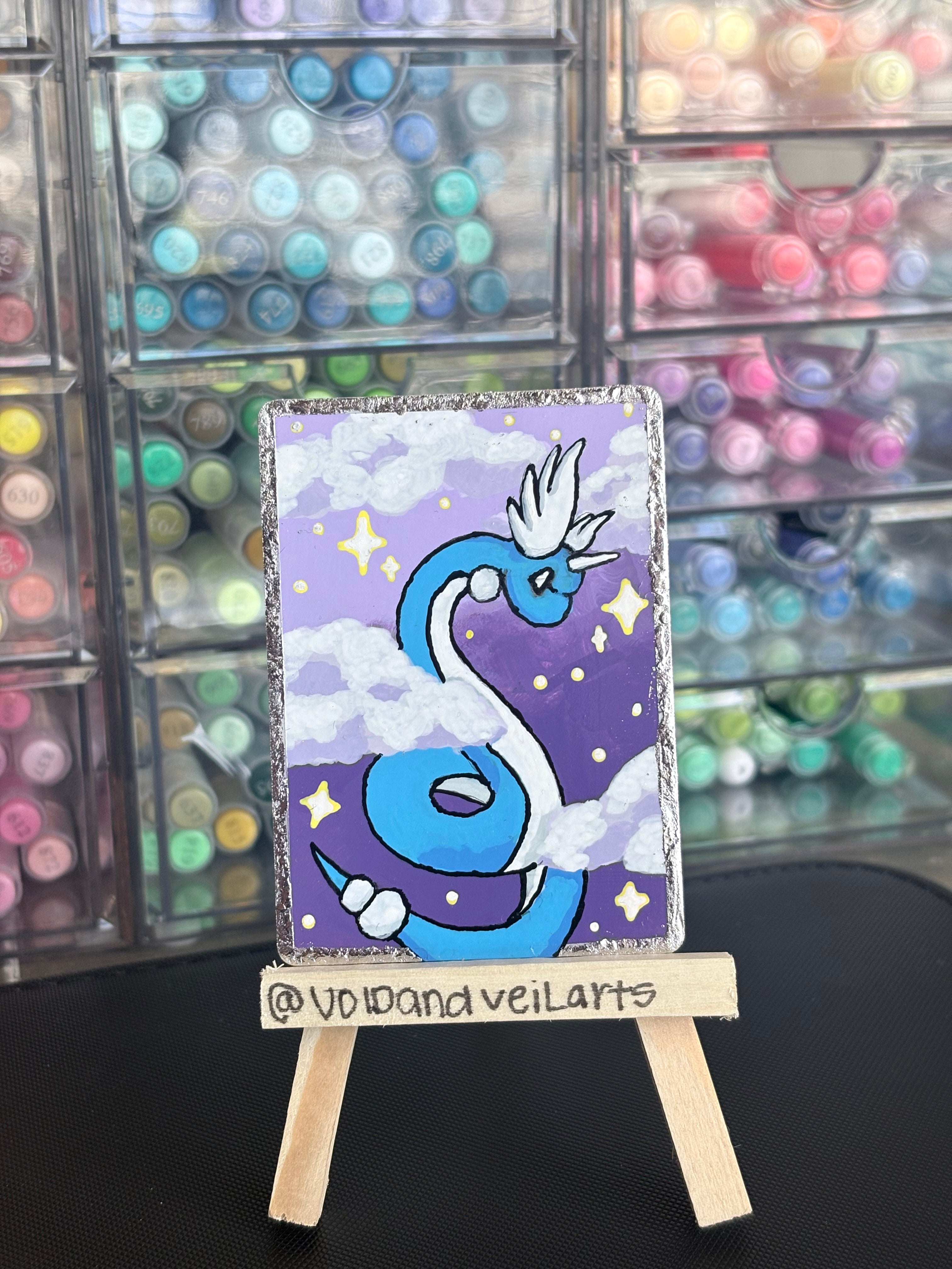 Dragonair Custom Painted Hand Gilded Energy Card