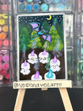 Litwick and Zubat Hand Painted Extended Art Card
