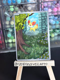Fennekin Hand Painted Extended Art Card