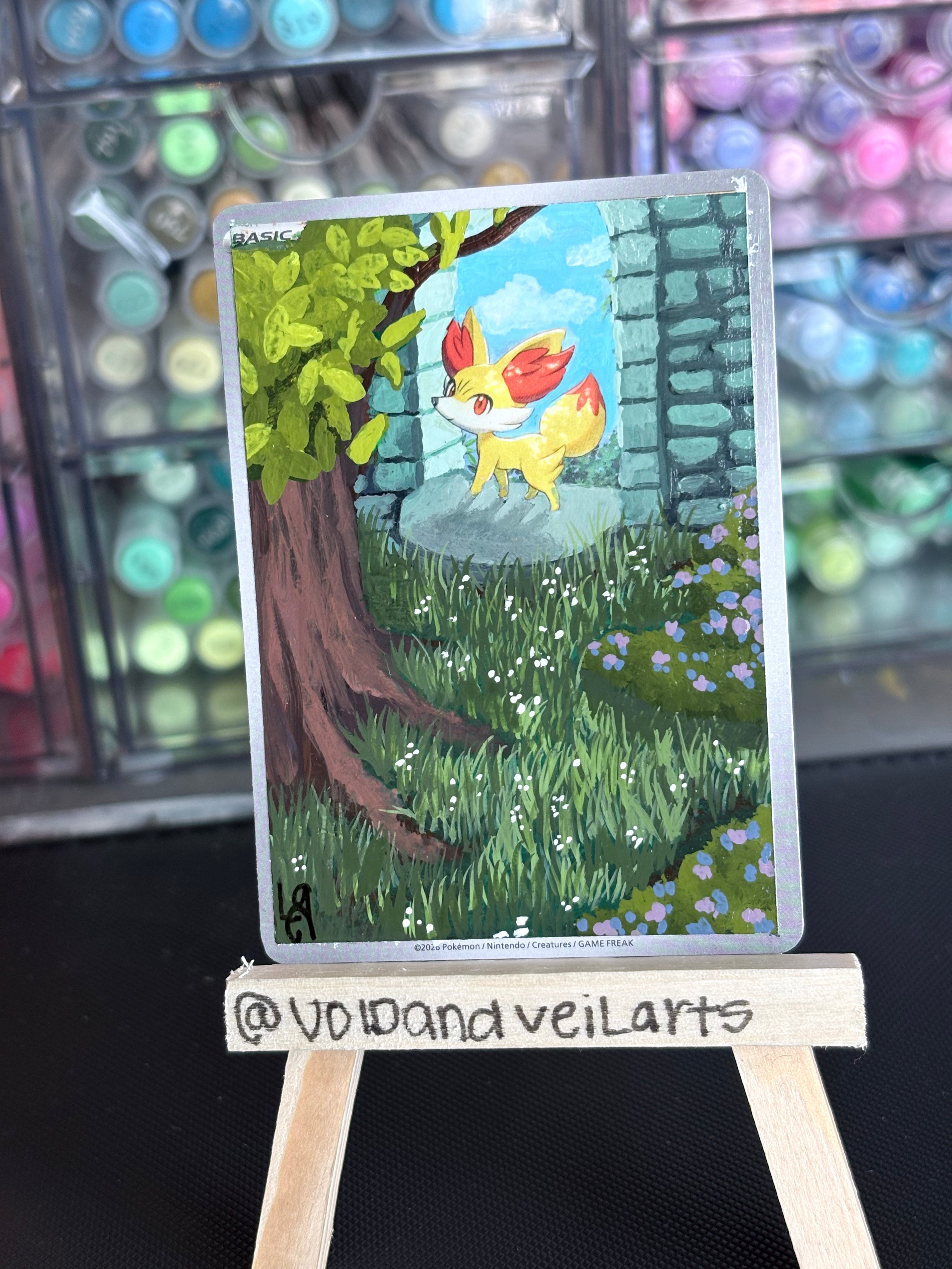 Fennekin Hand Painted Extended Art Card